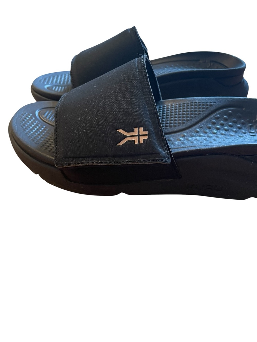 Kuru MOMENT Women's Slides Black Size 8 Velcro Close - Picture 2 of 8